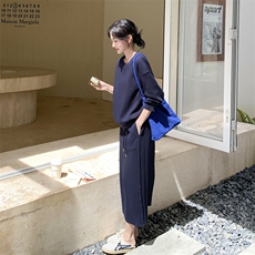 秋季新品老钱风休闲套装2601-P165-K235，女装套装/套裙，2D013