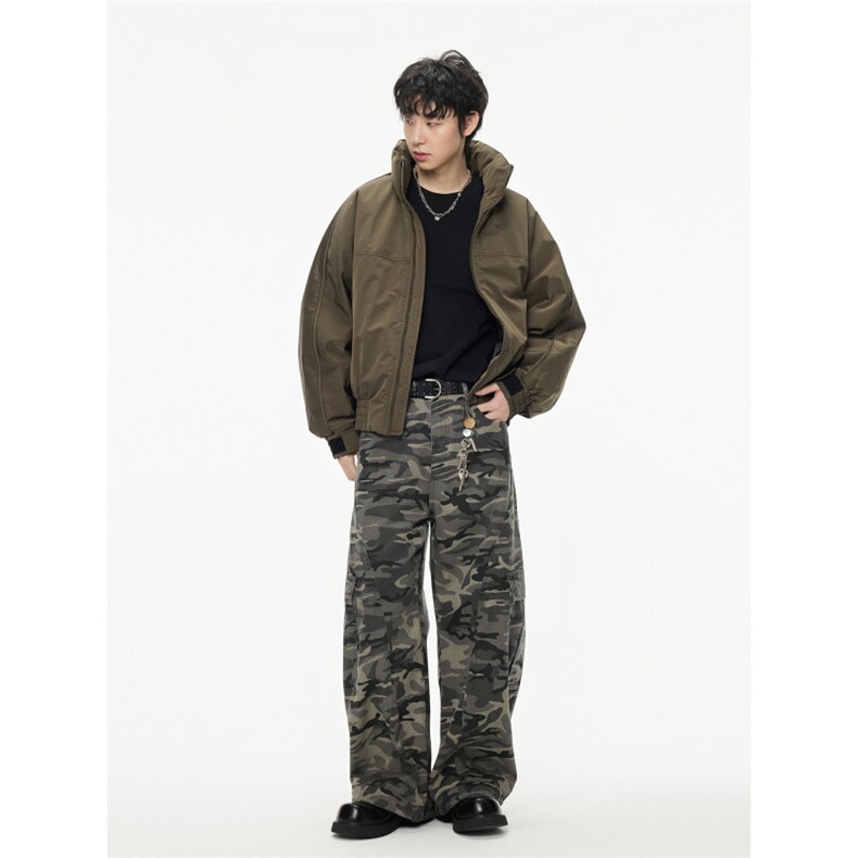 2025冬季新款美式可收纳连帽羽绒服潮牌魔术贴设计羽绒服599,男装羽绒服,电商A234