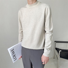 高级感半高领设计针织线衫内搭打底衫M23/P30特M-4XL，男装T恤，电商A243