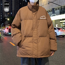 夜景时尚字母印花面包服50白鸭绒羽绒服A247-YR6185P195控258，男装羽绒服，电商A247