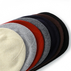 2025冬季新款时尚百搭通勤简约休闲七针平面卷边帽，帽子，朝思纯山羊绒