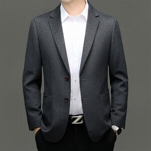 XL-N8856男式秋季新款长袖简约羊毛西服休闲商务便服西装图片