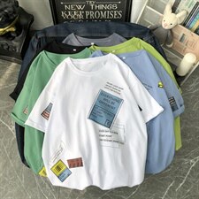！2021春夏新款潮流纯棉男士短袖T恤学生半袖体恤T336P28，男装T恤，电商B220