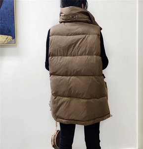 DG830欧货大口袋立领拉链百分百羽绒马甲图片