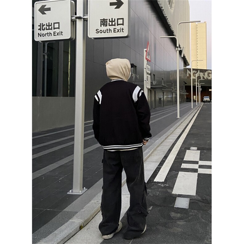 棒球服夹克男女韩版潮流高街帅拼色宽松2025秋冬ins外套WT001-P55,男装夹克,星座412-1