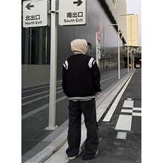 棒球服夹克男女韩版潮流高街帅拼色宽松2025秋冬ins外套WT001-P55，男装夹克，星座412-1