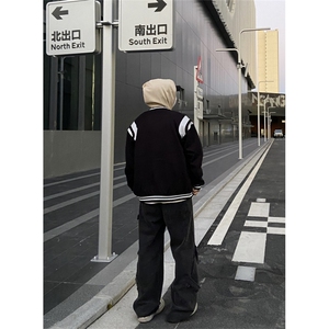 棒球服夹克男女韩版潮流高街帅拼色宽松2025秋冬ins外套WT001-P55图片