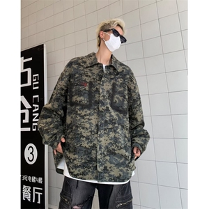 迷彩衬衫男士韩版潮流高街帅百搭宽松2024秋冬ins外套CY1005-P43图片