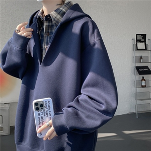 现货 WY10178-特p58 加绒P68 重磅卫衣大码假俩件连帽衫美式外套图片