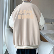 摇粒绒棒球服男大码开衫卫衣男夹克BF86337-P65，男装夹克，电商A040