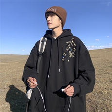 冬季刺绣卫衣男宽松连帽D329-QM650-特P55控88，男装卫衣，电商D329