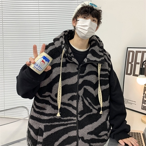 22冬款潮男羊羔毛棉马甲外套大码厚棉背心 MJ200*P78控98图片