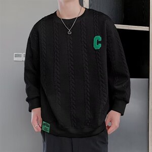 男秋季新款卫衣男小众设计感秋季圆领L8236P32图片