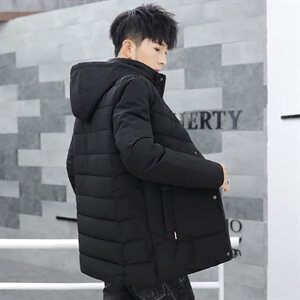 冬季男士棉衣大棉袄中长款棉服立领连帽防风防寒宽松M183图片