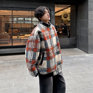 秋冬小香风粗格小立领加厚休闲百搭棉衣男外套  A071-998-P125图片