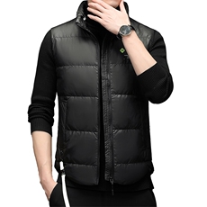 2023冬季新款休闲白鸭绒羽绒服中年男士立领马甲男SFT98868-P145，男装背心/马甲，电商B212（原钱塘6029）