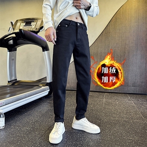 冬季加绒牛仔裤 男士高品质修身保暖加厚牛仔裤长裤901N38加绒P68图片