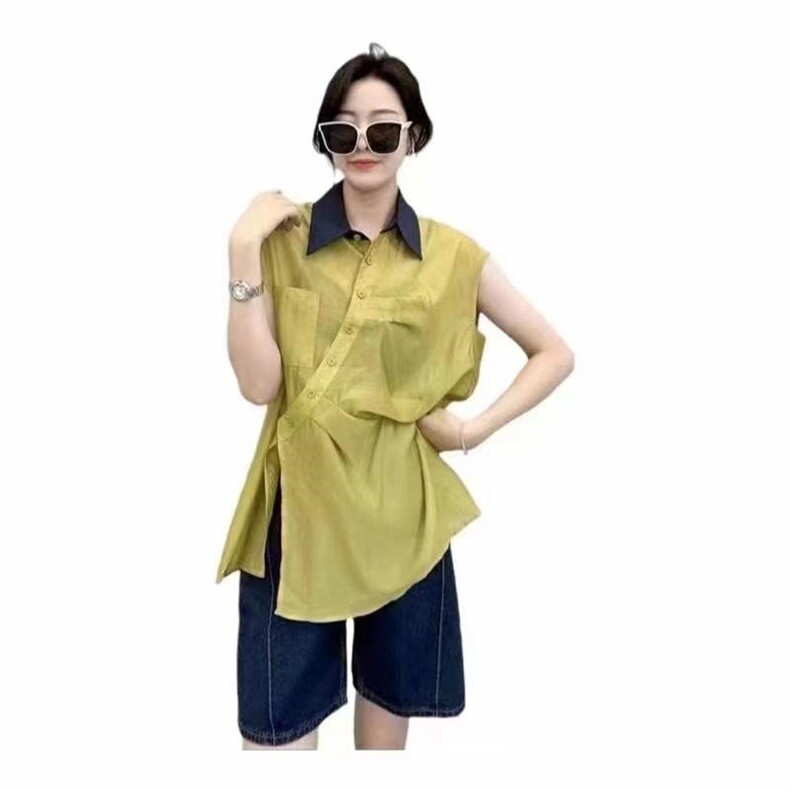 夏季短袖衬衫,女装衬衫,一点点