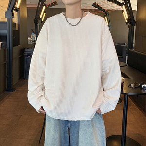 C481P35秋冬新款男生休闲T恤宽松时尚男装打底衫图片