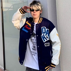 美式复古刺绣字母棒球服女2026春秋季新款潮牌外套夹克上衣时尚，男装夹克，星座715-4