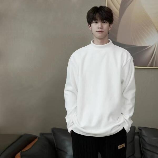 【003】秋冬男半高领德绒打底衫寒保暖长袖T恤A079-TR001-P23,男装T恤,电商A079