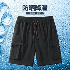 工装短裤男夏季新款潮宽松百搭时尚休闲运动五分裤，男装牛仔裤，星座1206（原A206）