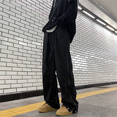 美式机能冲锋裤子男潮牌设计感拉链直筒休闲裤工装裤K7471-P43，男装休闲裤，星座512-3