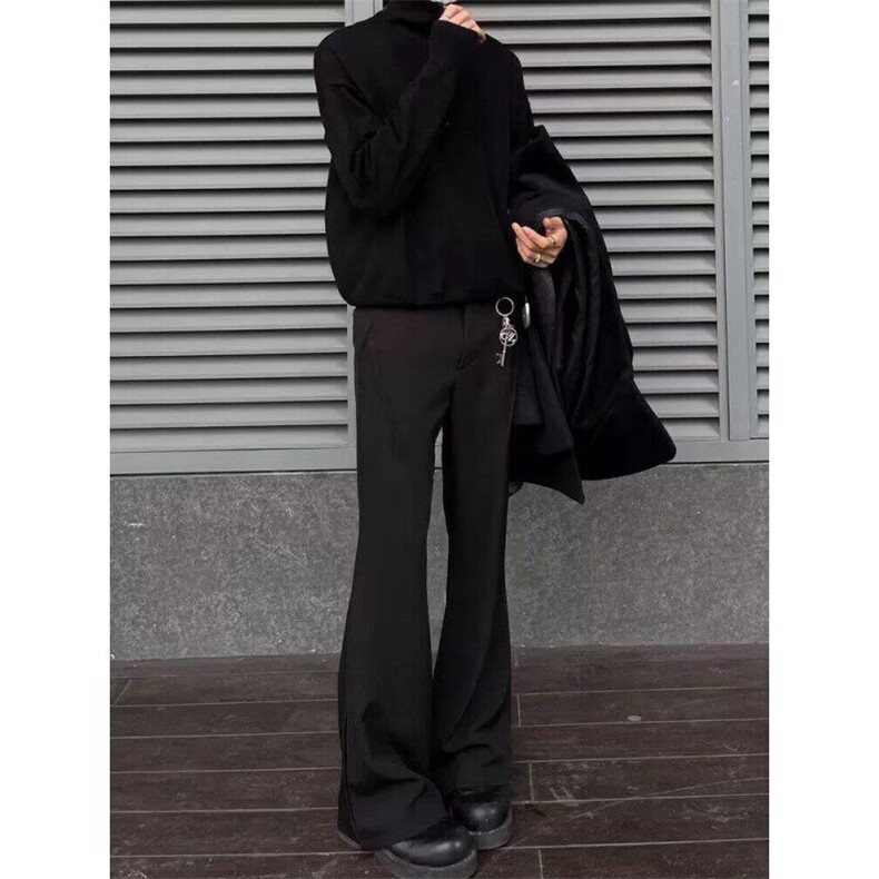 W9252-P38网图现货春季新款微喇休闲西裤直筒宽松坠感长裤,男装西裤,星座1608-2