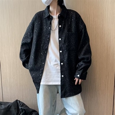小香风外套男新款宽松夹克休闲高端亮片长袖韩范上衣W5240-P65，男装夹克，星座412-3
