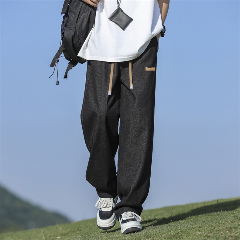 牛仔裤男秋季薄款直筒宽松长裤男生美式休闲裤子男款K825-特批-37,男装牛仔裤,星座718-1