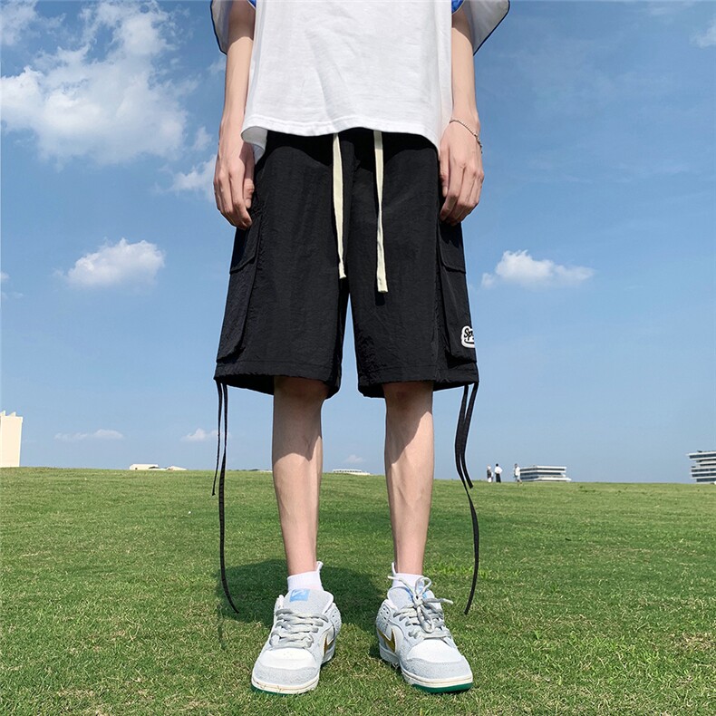 港风 23新款夏季时尚百搭宽松工装大口袋短裤五分裤A6261P40控58图片