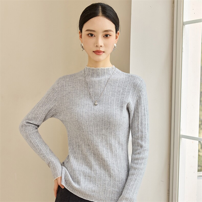 2025年秋季女士时尚舒适长袖新款,女装羊绒衫,仙姿羊绒
