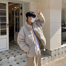816B-WT028-P108韩加厚保暖棉衣纯色宽松冬装面包服棉袄外套，男装棉衣，星座816B