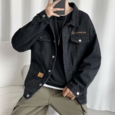 男士牛仔外套新款春秋季炸街上衣韩版刺绣休闲夹克男装JK1014-p58，男装夹克，星座1008