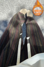 冬季保暖复合银狐绒呢料男宽松条纹休闲裤K5680J加绒-特P48控88，男装棉衣，电商A001