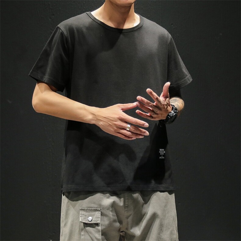 2021夏季新款大码青年国潮日系港风inc中国风圆领T恤T024,男装T恤,电商A021A