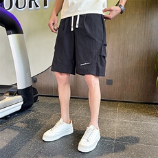 速干裤上新男士短裤美式潮牌高级休闲沙滩冰丝五分裤P27-P28控48，男装牛仔裤，星座301B-1
