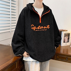 春季灯芯绒外套男半拉链卫衣A189P50，男装卫衣，电商A309