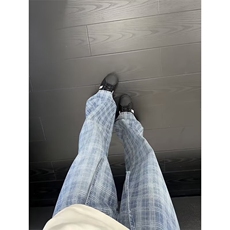 【有货】DN612-批45新款时尚休闲百搭微喇半松紧腰修身显瘦喇叭裤，男装休闲裤，星座603-2