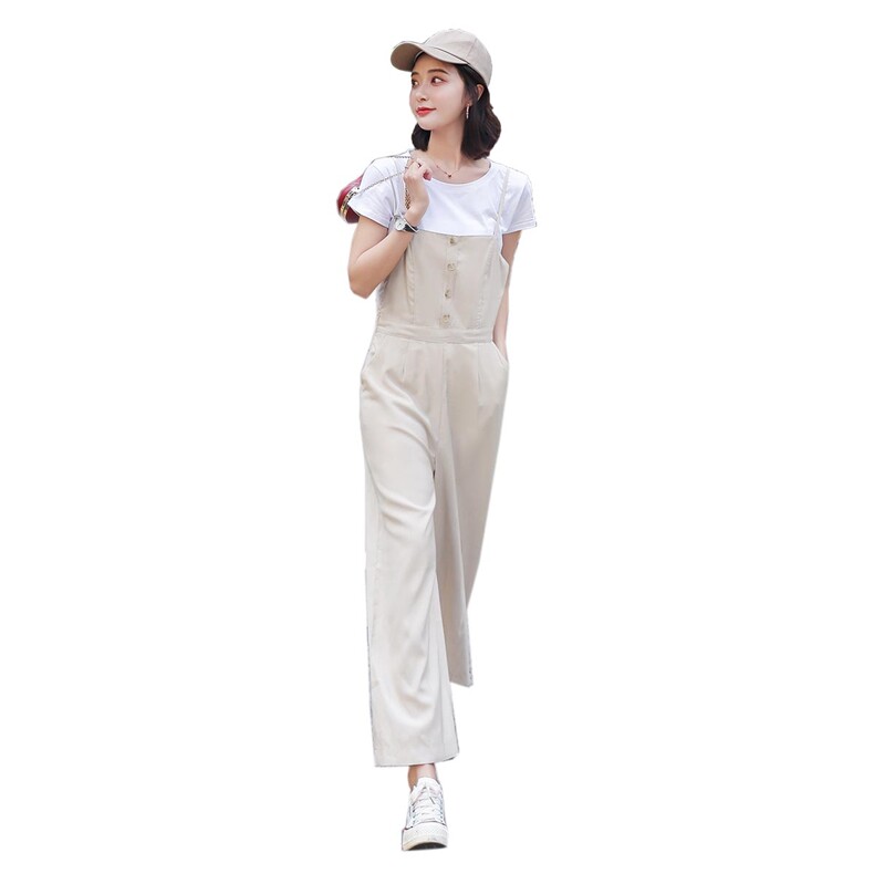 2021年夏季潮流时尚舒适优雅个性纯色两件套显瘦,女装休闲裤,辉之琳