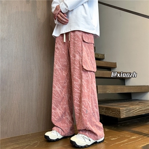 XZ616 秋季新款重磅灯芯绒闪电纹工装破缝长裤 TY1033 特P40控78图片