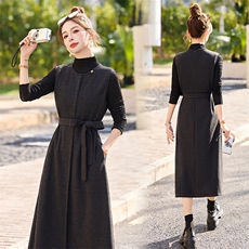 收腰小个子显瘦打底上衣两件套2025春季新款气质高级感套装连衣裙，女装套装/套裙，依万里