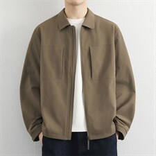 2026年春新款通勤外套行政上衣男士简约翻领休闲夹克，男装夹克，星座914