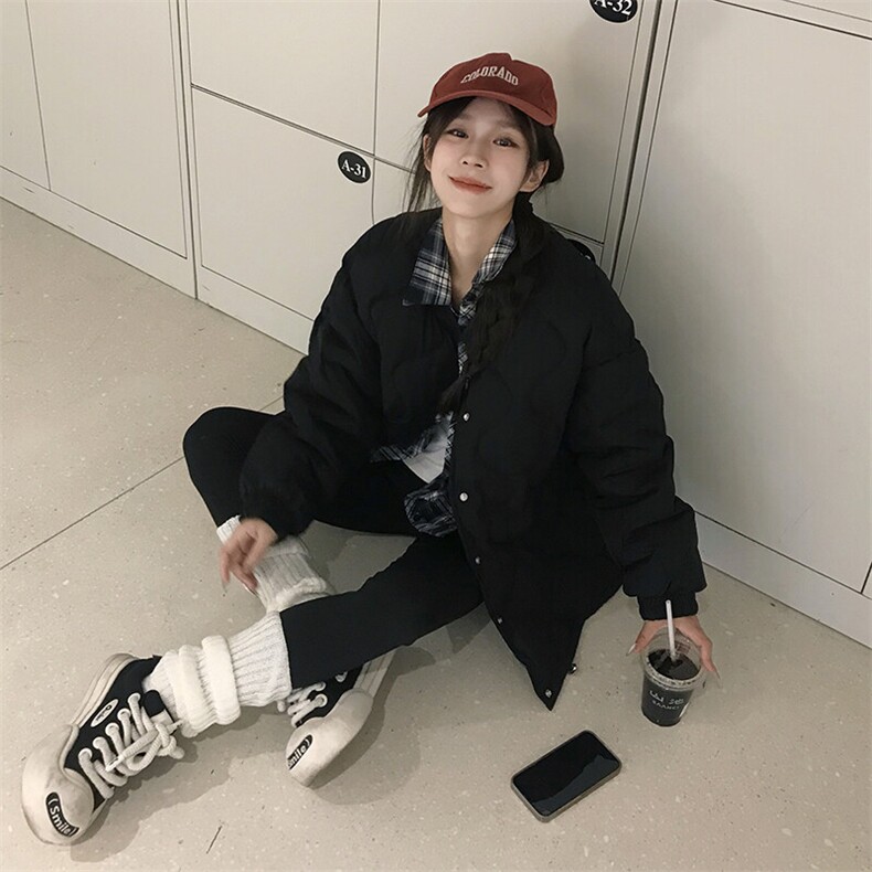 A460-P88菱格新款棉服宽松显瘦时尚短款学生外套,男装棉衣,星座911