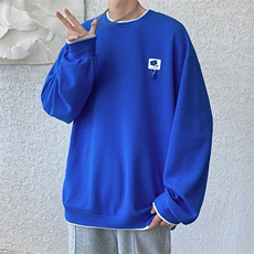 华夫格假两件卫衣HQ1166-TP35控价48港风2023秋季贴标上衣男，男装卫衣，电商A102-1