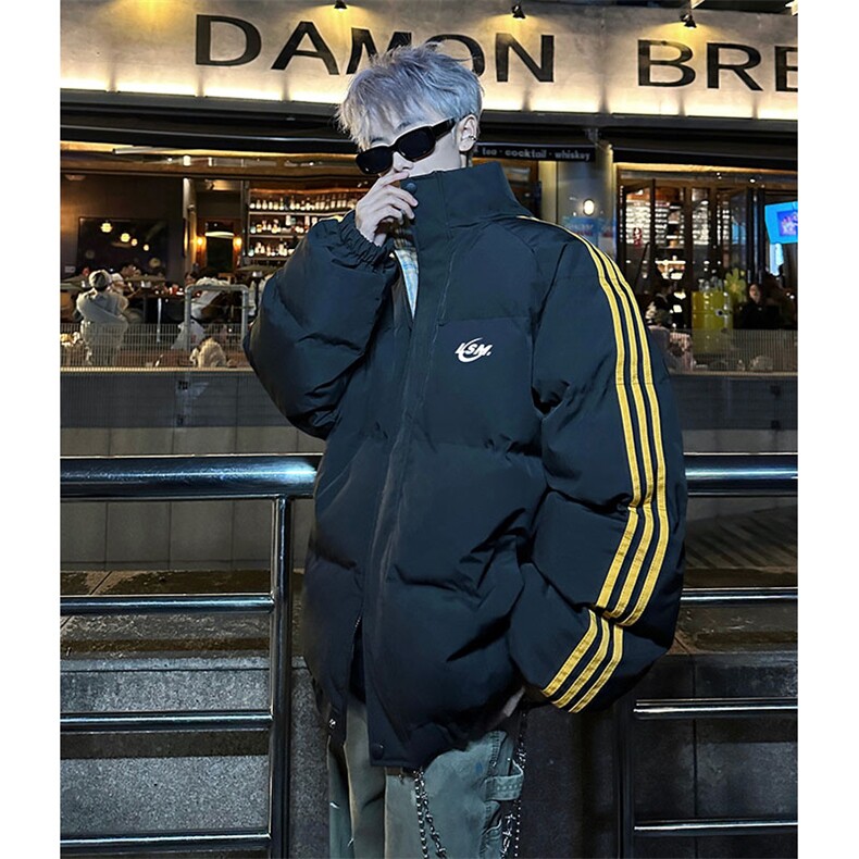 现货假两件格子羽绒棉衣抖音得物二开冬季棉服加厚外套BMY204,男装棉衣,电商A486