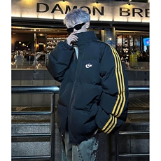 现货假两件格子羽绒棉衣抖音得物二开冬季棉服加厚外套BMY204，男装棉衣，电商A486