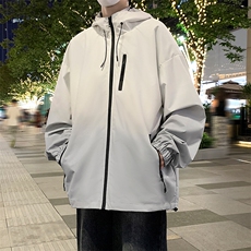 2024新款秋季外套男潮牌连帽渐变防水冲锋衣A436-2371-P80，女装短外套，电商A436
