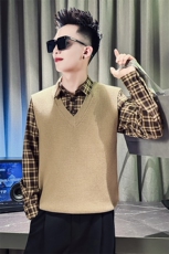 CM8801-P88控128秋冬季新款假两件毛衣男潮流时尚衬衫领针织衫，男装针织衫/毛衣，电商A368