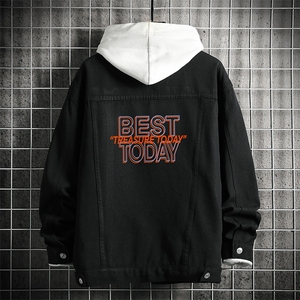 牛仔夹克男大码牛仔外套男茄克 NJ77181-P60 加绒款-P75图片